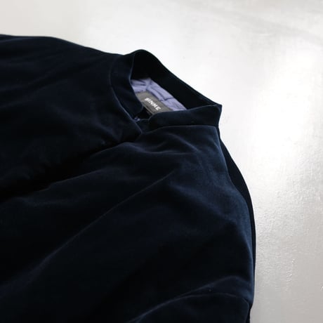 SINME　 ベルベットブルゾン　NAVY　S21AW-09