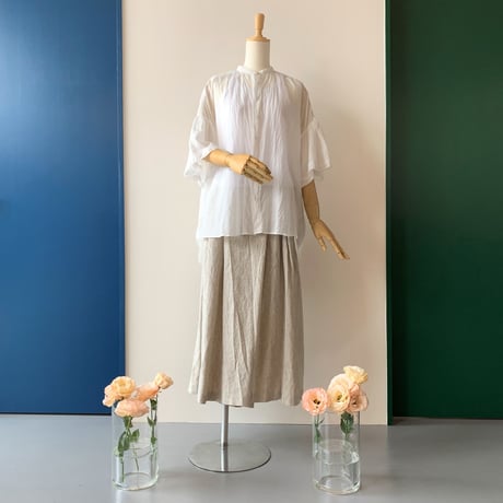 suzuki  takayuki    balloon-sleeve blouse 　 nude