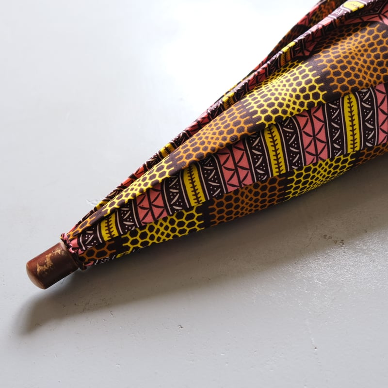 bonbonstore アフリカンバティック長傘(日傘）桜ハンドル BON