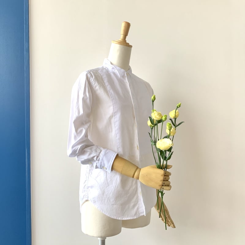 SINME シンメ　シャツブザム ホワイト　SHIRT BOSOM トップス シャツブザム ホワイト | SINME