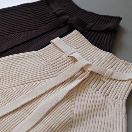 BATONER　Women     SOLID WOOL RIB SKIRT      BN-22FL-034