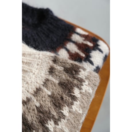 BATONER Woman MOHAIR NORDICK CREW NECK