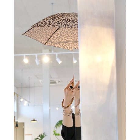 bonbon store  ネオルックショート長傘（晴雨兼用）レオパード