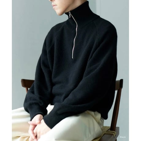 BATONER  Men BACKLOOP CAMEL HALF ZIP