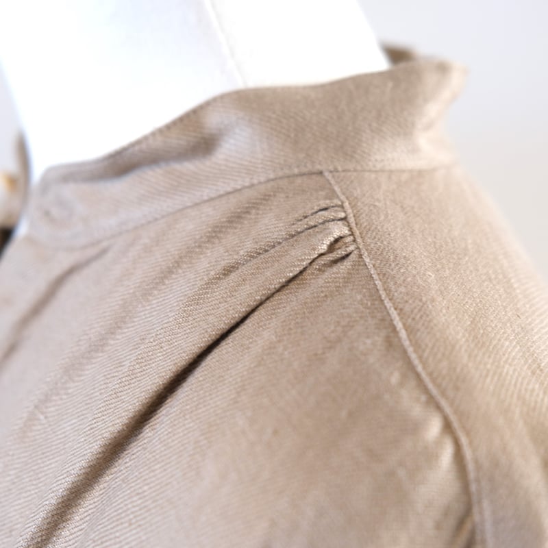 ワンピース suzuki takayuki peasant dress bay-leaf suzuki takayukipeasant dressbay leaf - Pale Jute