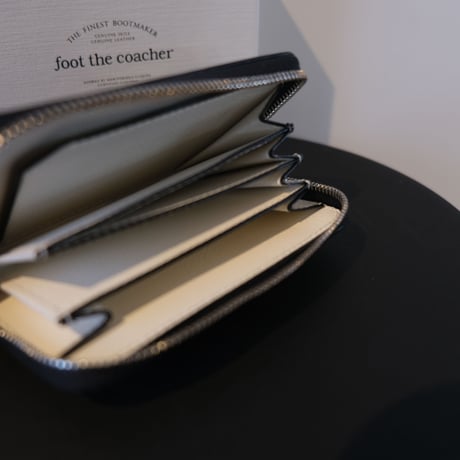 foot the coacher   SHORT ZIP WALLET    FTA1712008   BLACK/WHITE