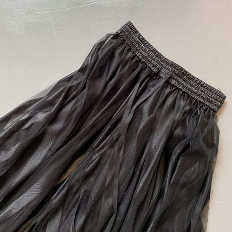 THOMAS MAGPIE 　long tulle skirt stripe　2201605