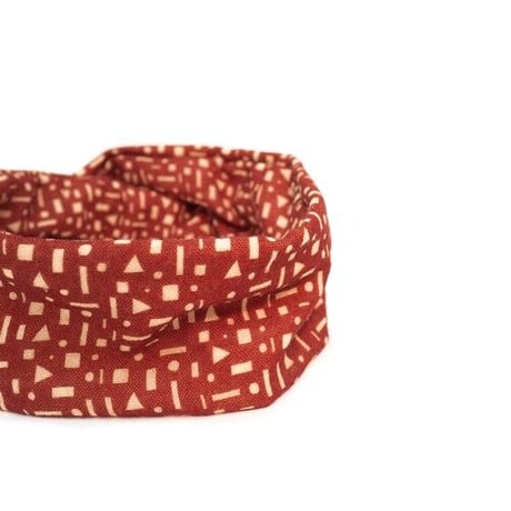 YARN&COPPER　  Merino Wool 'Alkham' Red ヘッドスカーフ/ミニスカーフ