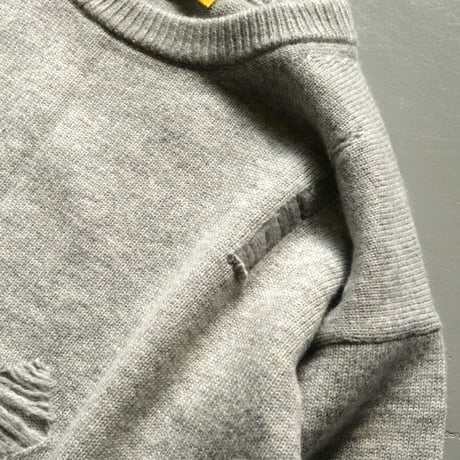 THOMAS MAGPIE　damage crew neck knit【2223709】