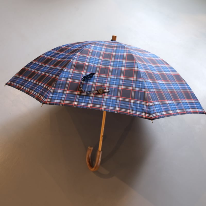 bonbonstore スタンダード長傘 ブルーチェック | geep