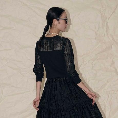 THOMAS MAGPIE 　herringbone ＆RIB knit【2242716】