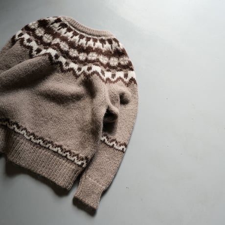 BATONER　Women MOHAIR NORDIC CREW NECK 　BN-21FL-050