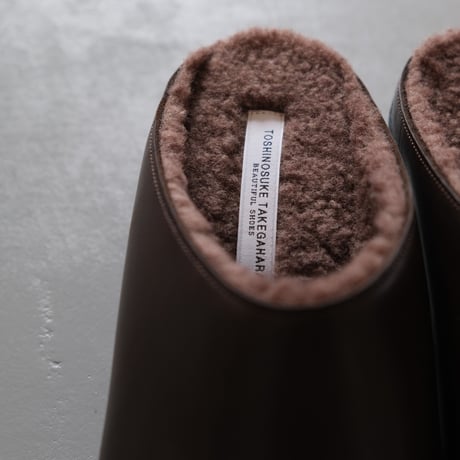 BEAUTIFUL SHOES　SLIPON（ECO FUR）BROWN　BSS2134006