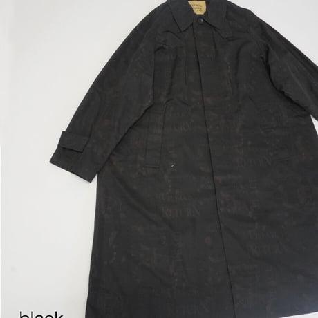 THOMAS MAGPIE　original printed coat　2224257　BLACK