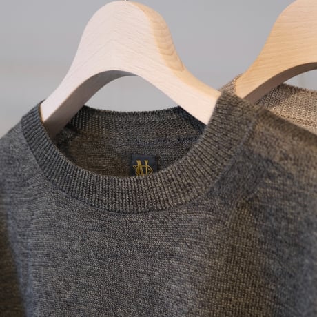 BATONER　WOMEN    RAMIE WOOL CREW NECK   BN-25FL-001