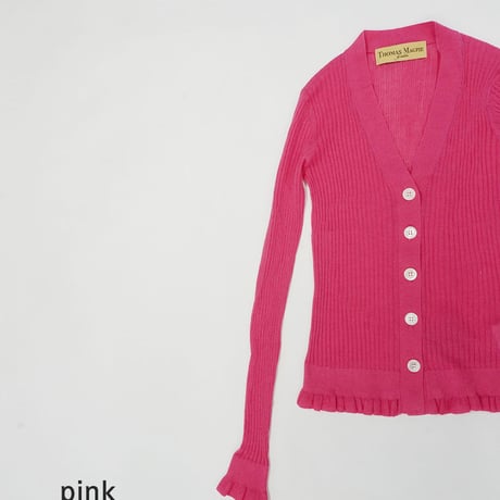 THOMAS　MAGPIE　rib cardigan【2231705】