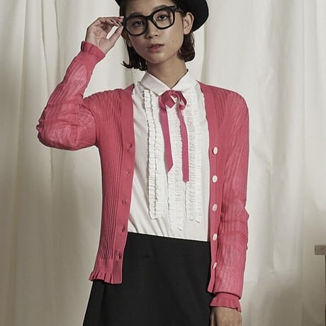 THOMAS　MAGPIE　rib cardigan【2231705】