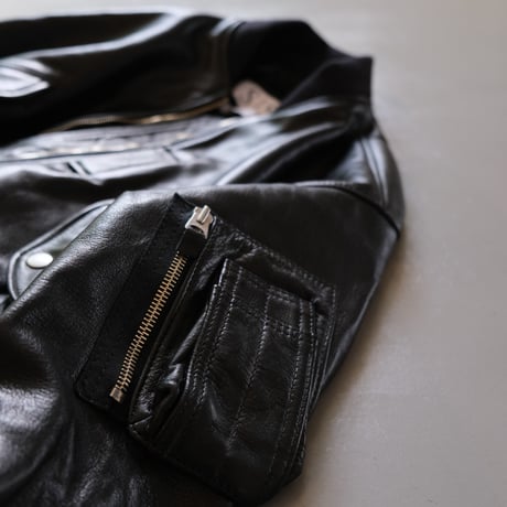 SISII　シシ　SISII×大草直子　L-2B　Leather Flight Jacket　　BLACK