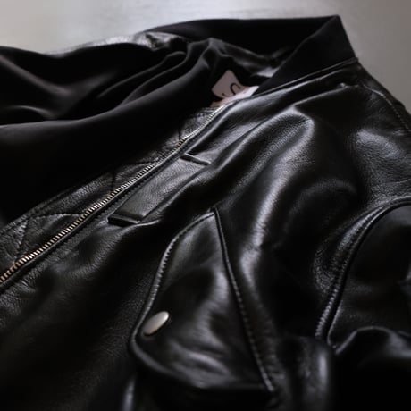 SISII　シシ　SISII×大草直子　L-2B　Leather Flight Jacket　　BLACK