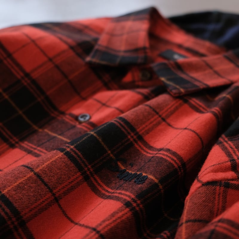 SINME ネルチェックシャツ レッド 22AW-08-01 | geep