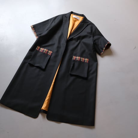 THOMASMGPIE　short sleeve coat　BLACK　ブラック【2213202】