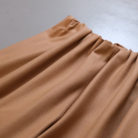 MARECHAL TERRE　両面起毛ギャザーワイドパンツ　CAMEL　ZMT196PT212