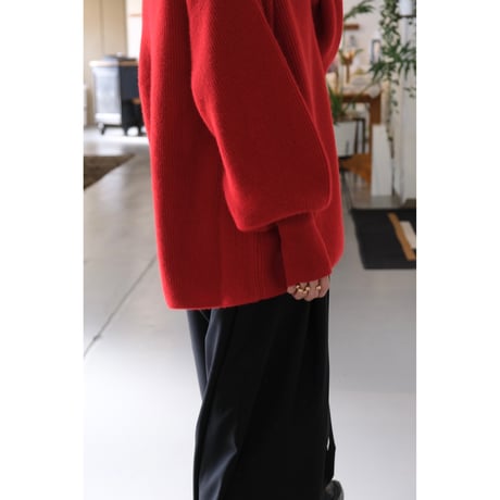 BATONER Woman CASHMERE FOX BOAT NECK FINGERHALL