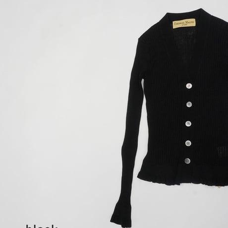 THOMAS　MAGPIE　rib cardigan【2231705】