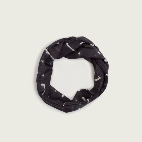 YARN&COPPER   Silk 'Peckham' black ヘッドスカーフ/ミニスカーフ