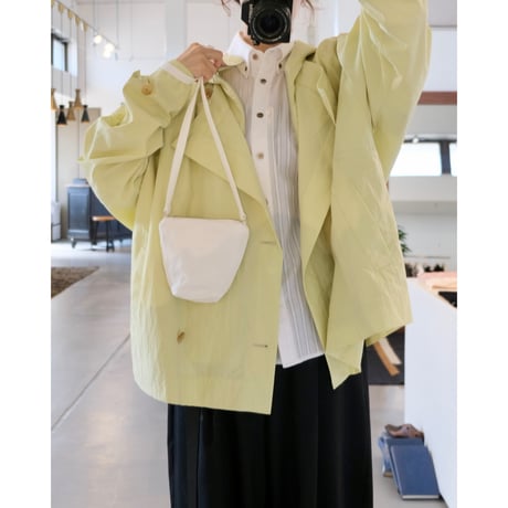 VACHEMENT  Nylon Tusser Layered Short Coat