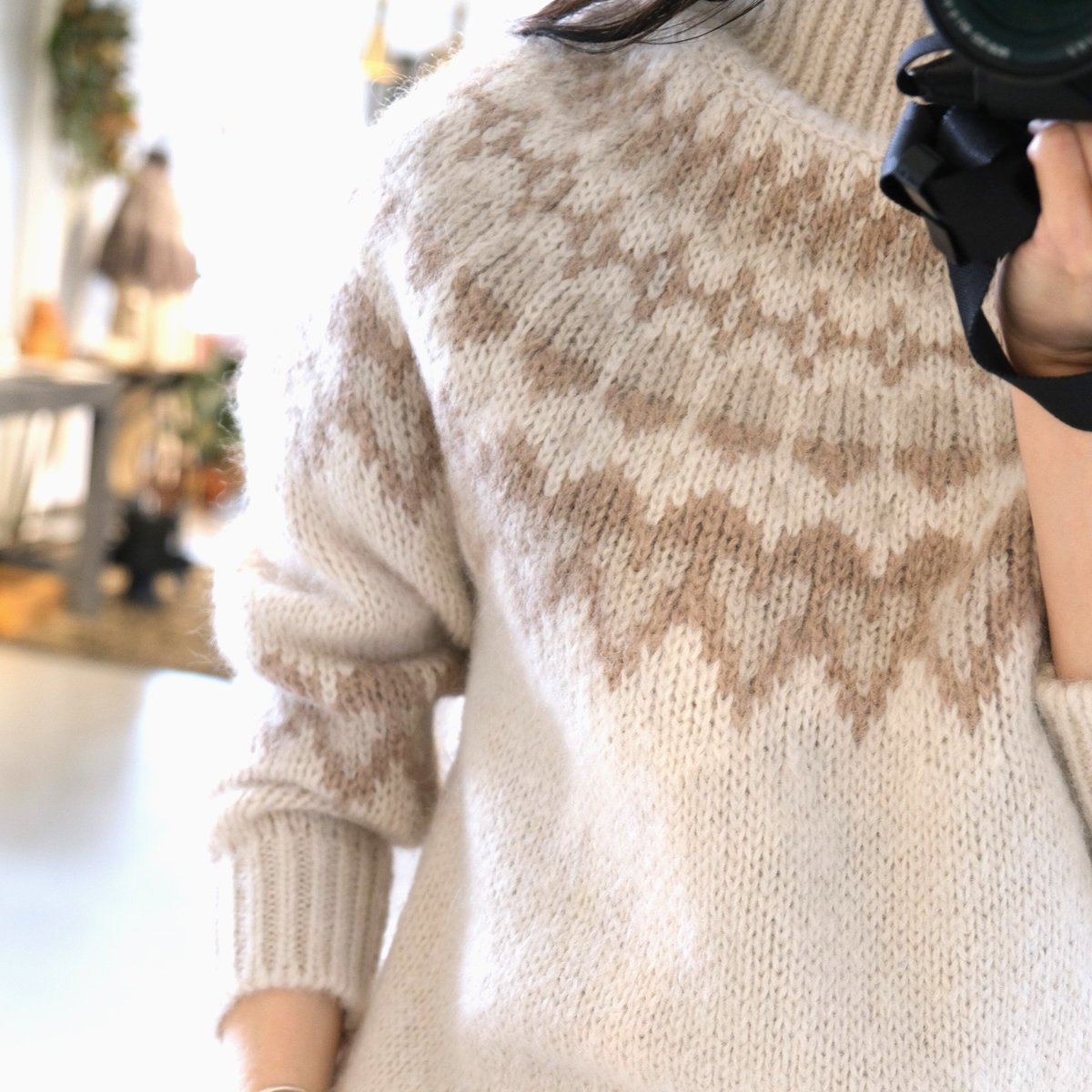 BATONER/バトナー】MOHAIR NORDIC TURTLE NECK Women MOHAIR NORDIC TURTLE NECK - BATONER｜ONLINE STORE