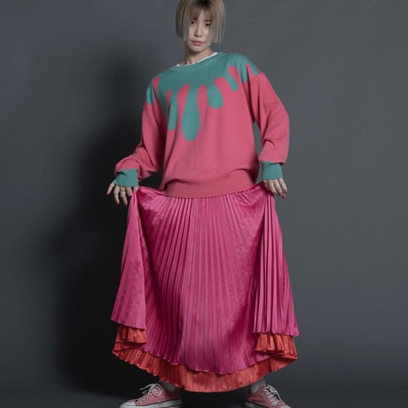 THOMAS MAGPIE　satin pleats skirt【2214614】