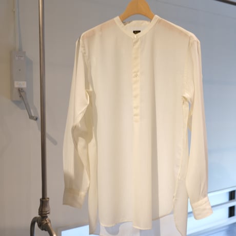BATONER  Men WOOL BAND COLLAR SHIRT BN-24SM-027
