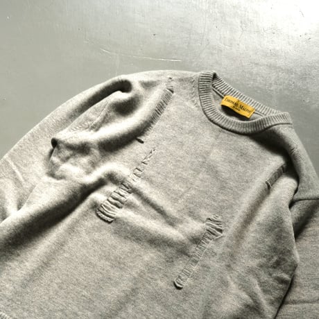 THOMAS MAGPIE　damage crew neck knit【2223709】