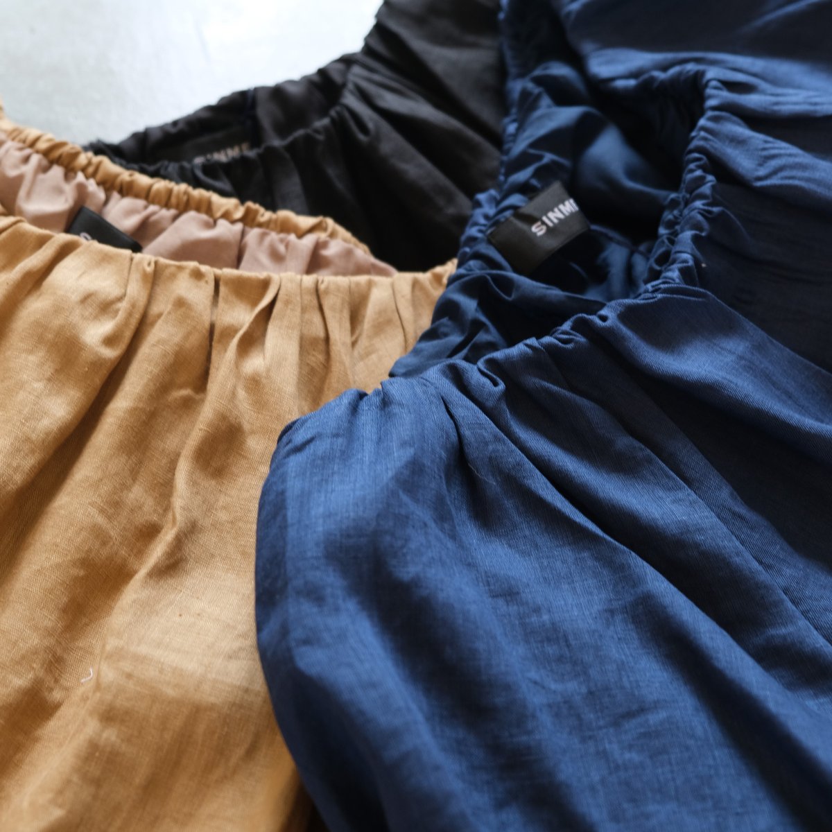 【SINME♡】定価3.2万 24SS リネンオフショルダーブラウス SINME リネンオフショルダーブラウス SS14-13 | geep
