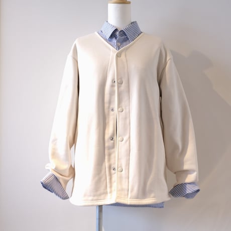 HARVESTY　 VNECK CARDIGAN　ECRU