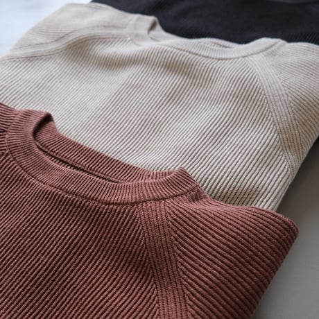 BATONER　Men HIGHCOUNT LINEN CREW NECK　BN-22SM-019