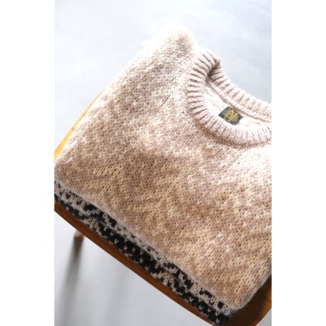BATONER Woman CEDER JACQUARD MOHAIR CREW NECK