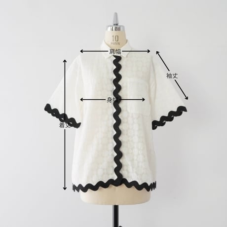 THOMAS　MAGPIE　Sheer Dot Shirt　2262110