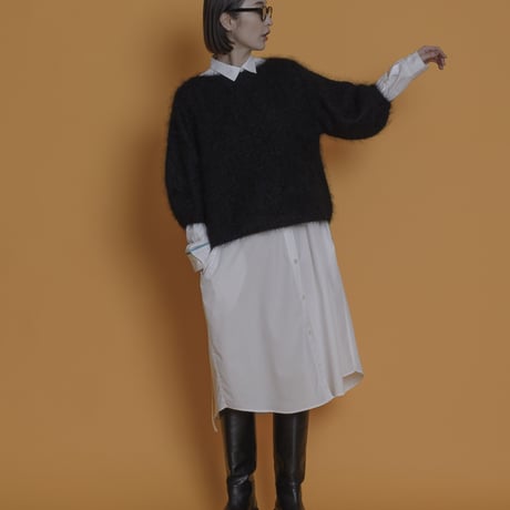 THOMAS MAGPIE　mohair silk volume sleeve knit【2223710】