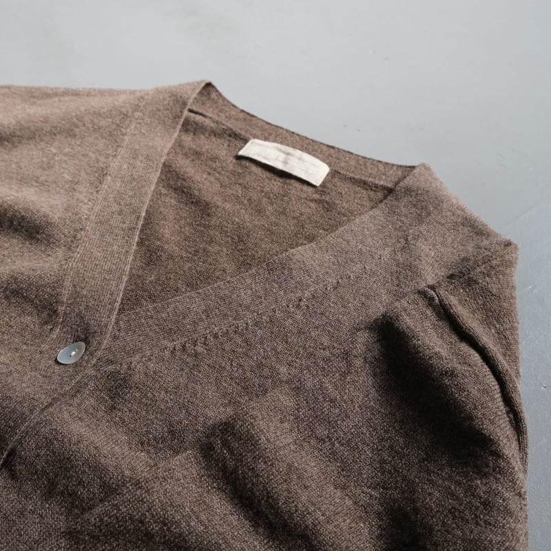 R JUBILEE Layered Knit Cardigan D/BROWN RJ210