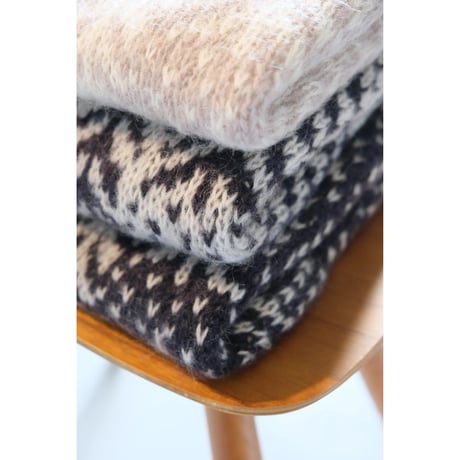BATONER Woman CEDER JACQUARD MOHAIR CREW NECK