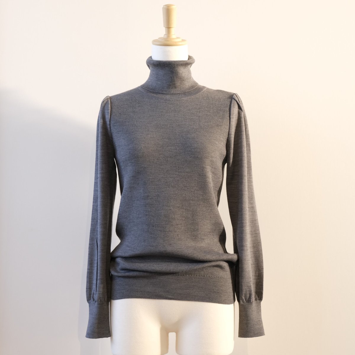新品未使用 SINME シンメ リブタートルネック ニットセーター ブラック リブタートルニット ブラック | SINME