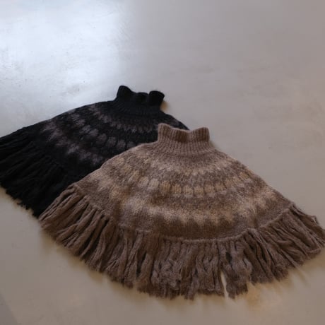 BATONER　 Women MOHAIR NORDIC CAPE    BN-22FL-051