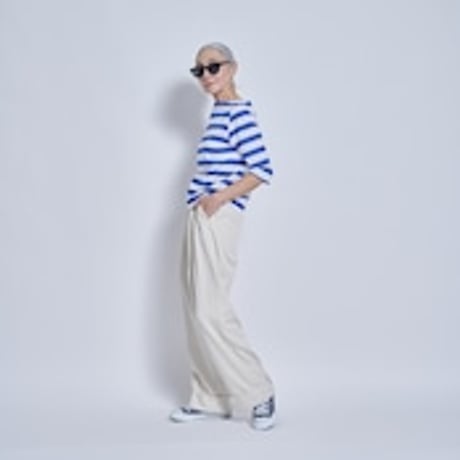 THOMAS MAGP　 Silky Cotton Border Tops　2262816