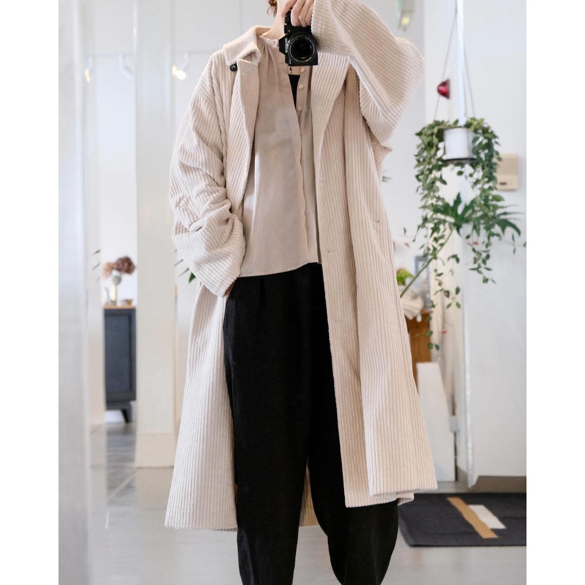 suzuki takayuki over coat Ⅱ ivory | geep