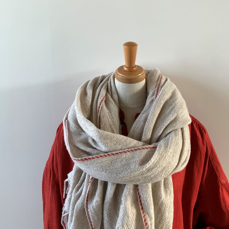 suzuki takayuki herring-bone shawl nude 215