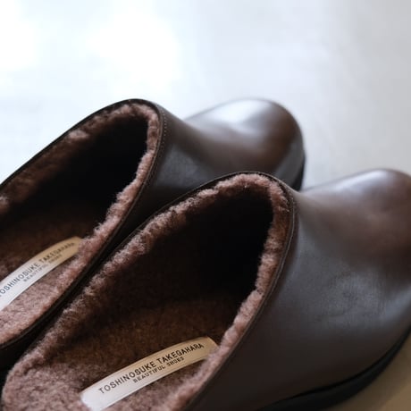 BEAUTIFUL SHOES　SLIPON（ECO FUR）BROWN　BSS2134006