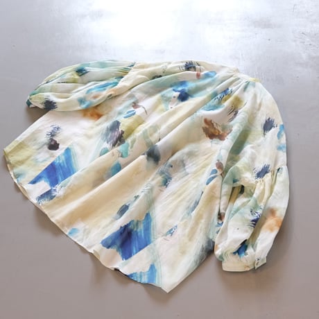 suzuki takayuki × Coci la elle     puff-sleeve blouse  / sable　B231-01
