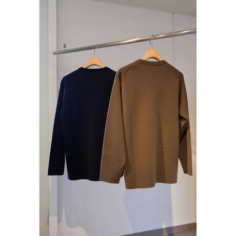 BATONER MEN 32G SMOOTH WOOL CREWNECK